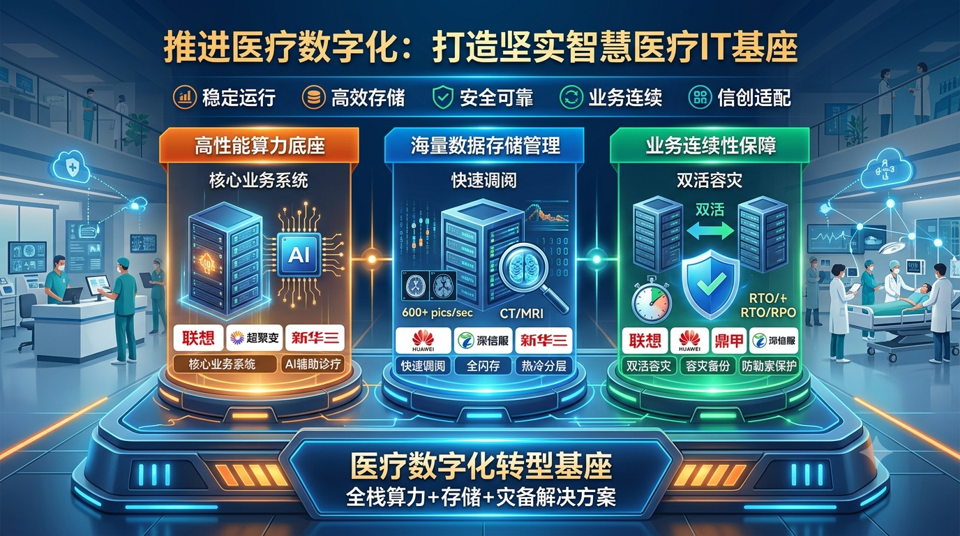 智算赋能·医路护航——医疗行业服务器、存储与灾备一体化解决方案